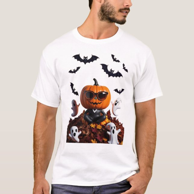 Halloween T-Shirt - Creepin' Es echtes Pumpkin-Des (Vorderseite)