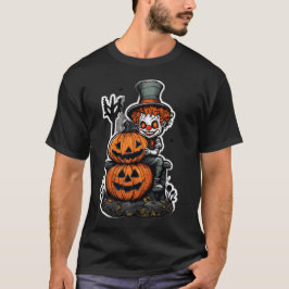 Halloween T - Shirt: Der Clown auf Jack O'Lantern T-Shirt