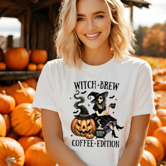 Halloween-T-Shirt der niedlichen Hexenkaffee-Editi T-Shirt