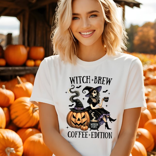 Halloween-T-Shirt der niedlichen Hexenkaffee-Editi T-Shirt (Von Creator hochgeladen)