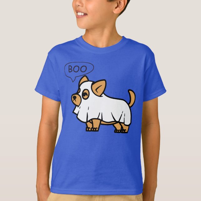 Halloween T - Shirt, Doggie sagt "BOO" T-Shirt (Vorderseite)