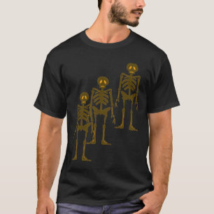 Halloween-T - Shirt-Entwürfe beleuchtete Skelette T-Shirt
