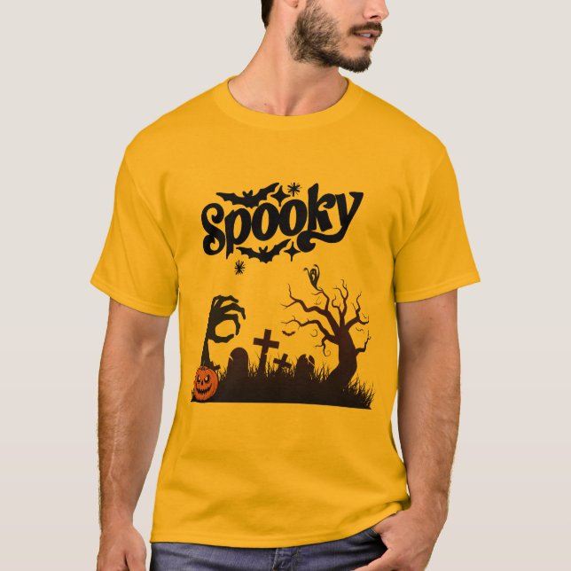 Halloween T-Shirt for Men –  Ghost & Scary design (Vorderseite)
