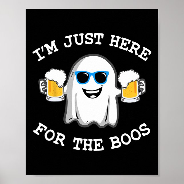 Halloween T-Shirt, ich bin nur für die Boos-Costu  Poster (Vorne)