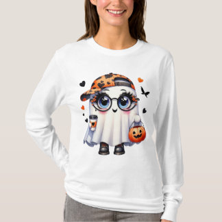 Halloween-T-Shirt, Süßes Geister-T-Shirt, Kürbis-S T-Shirt