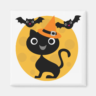 Halloween-T - Shirt und -Geschenke für Katzen und Magnet