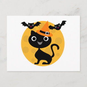 Halloween-T - Shirt und -Geschenke für Katzen und  Postkarte