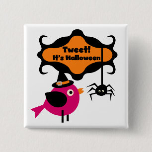 Halloween-T - Shirt und -Geschenke getweetet Button