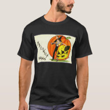 Halloween-T - Shirt. Vintage Halloween-Kunst, Hexe