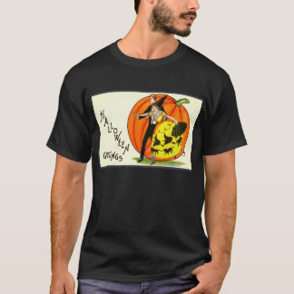 Halloween-T - Shirt. Vintage Halloween-Kunst, Hexe T-Shirt