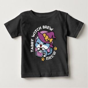 Halloween-Tabby-Katze – Hexenhut und Zaubertrank-K Baby T-shirt