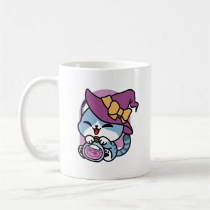 Halloween-Tabby-Katze – Hexenhut und Zaubertrank-K Kaffeetasse