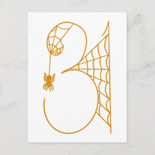 Halloween-Tag 31 Spinnennetze Postkarte
