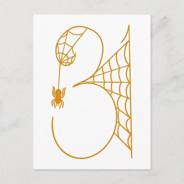 Halloween-Tag 31 Spinnennetze Postkarte (Vorderseite)
