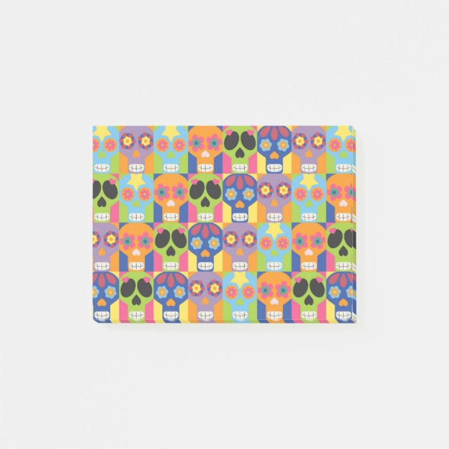 Halloween-Tag des Toten Schädels Post-it Klebezettel (Vorderseite)