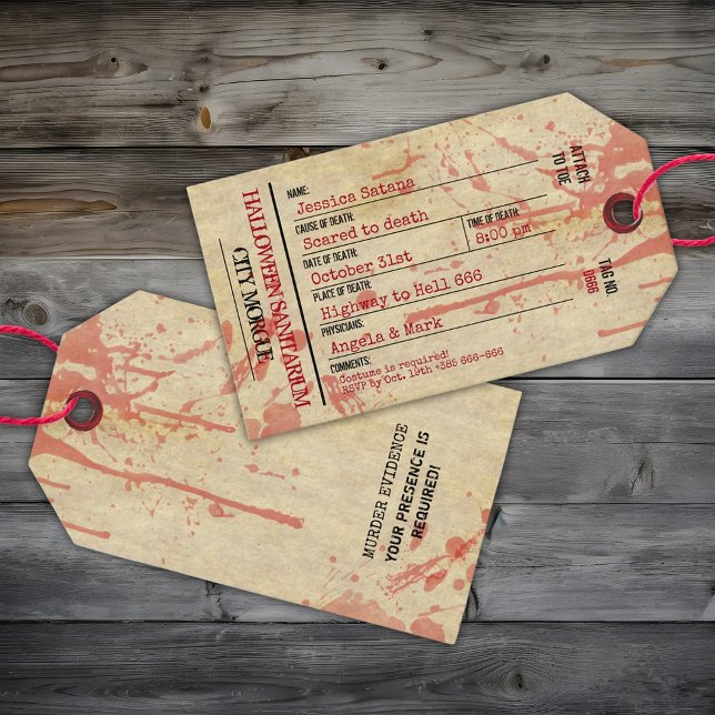 Halloween-Tag Spuk Sanitarium-Party Geschenkanhänger (Von Creator hochgeladen)