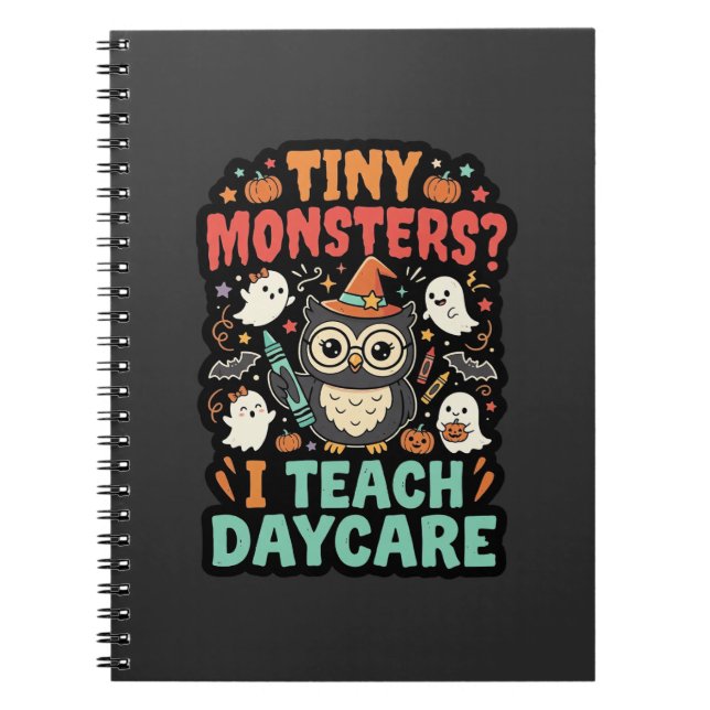 Halloween Tagesmutter Winzige Monster Notizblock (Vorderseite)
