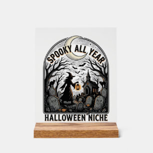 Halloween Tägliches Shirt Gruseliges Ganzjahresdes Acrylschild