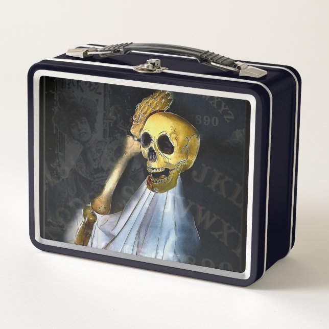 Halloween Talking Board Skeleton Metal Lunch Box (Vorderseite)
