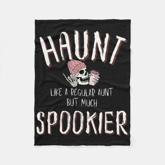 Halloween Tante Shirt Fleecedecke (Vorderseite)