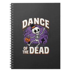 Halloween-Tanz-der-Toten-Skelett-Design Notizblock