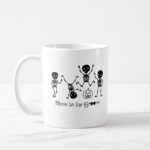 Halloween tanzendes Skelett bewegt sich zum Groove Kaffeetasse