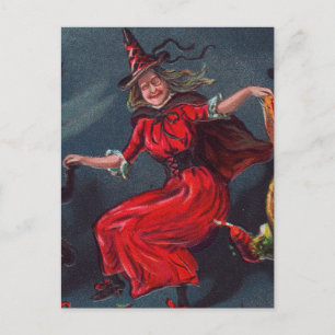 Halloween-Tanzhexe Postkarte