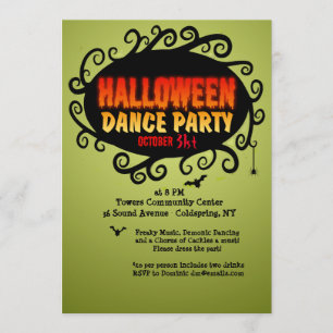 Halloween-Tanzparty-Einladung Einladung