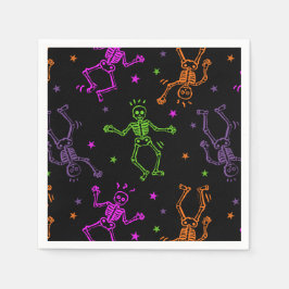 Halloween-Tanzskelette Serviette