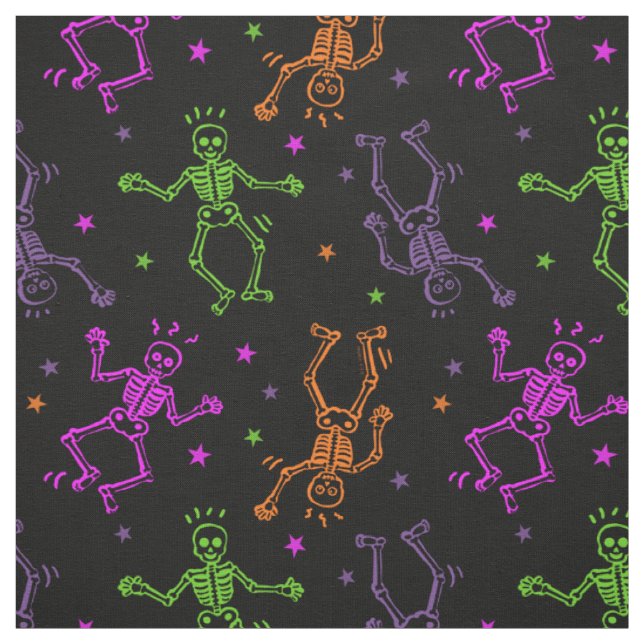 Halloween-Tanzskelette Stoff (Muster)