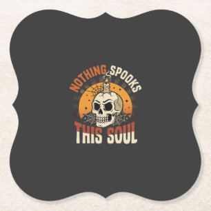 Halloween Tapferer Skelett Nacht Untersetzer