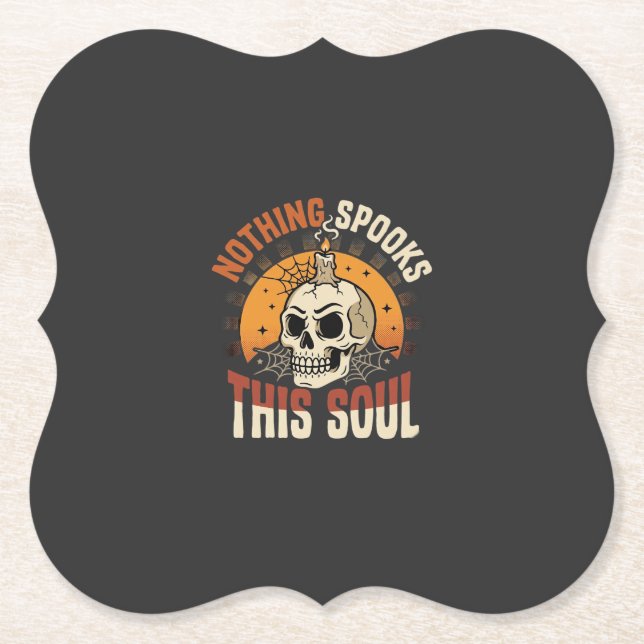 Halloween Tapferer Skelett Nacht Untersetzer (Vorderseite)