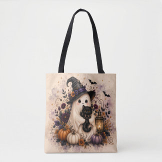 Halloween-Tasche Geist schwarze Katze Einkaufstasc