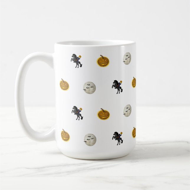 Halloween Tasse Kopfloses Pferdefleisch (Links)