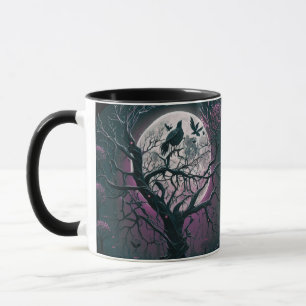 Halloween-Tasse lila und Schwarz-Nacht Tasse