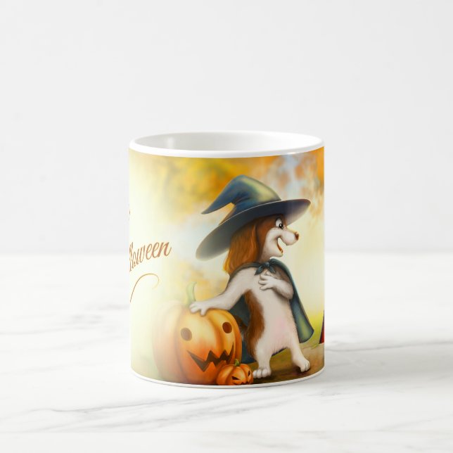 Halloween-Tasse mit süßen Tieren Kaffeetasse (Mittel)