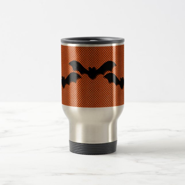 Halloween-Tasse, Orange Reisebecher (Mittel)