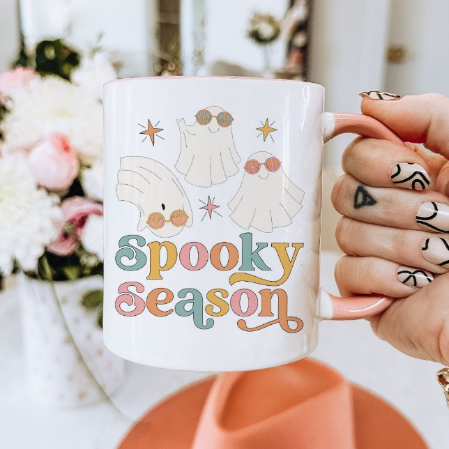 Halloween Tasse Retro Niedlich Ghost Spooky Season (Von Creator hochgeladen)