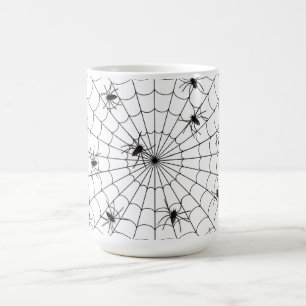 Halloween Tasse/Spinnen und Spinnennetz Kaffeetasse