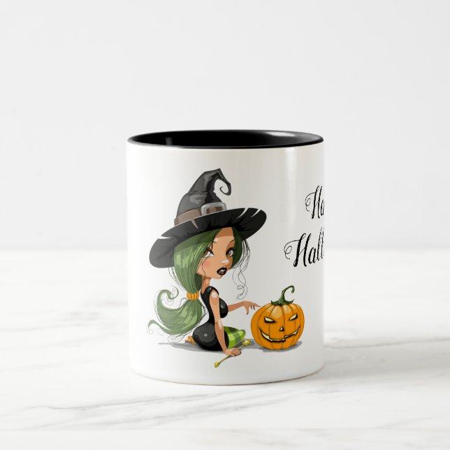 Halloween-Tasse Zweifarbige Tasse (Mittel)