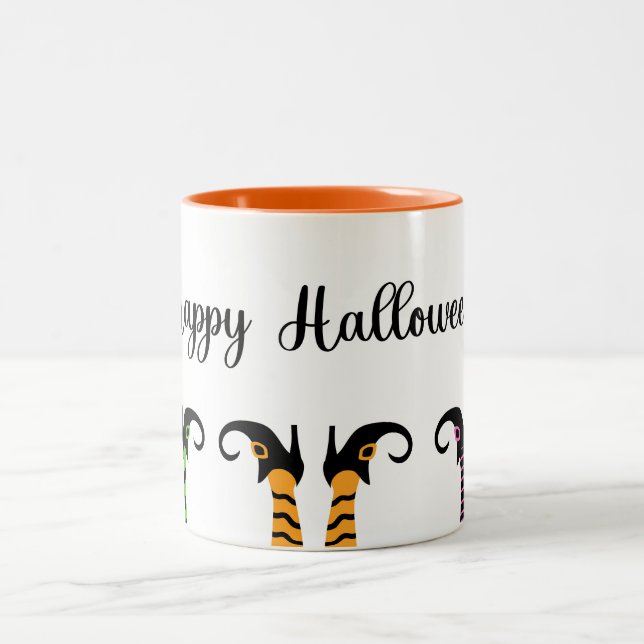 Halloween-Tasse Zweifarbige Tasse (Mittel)