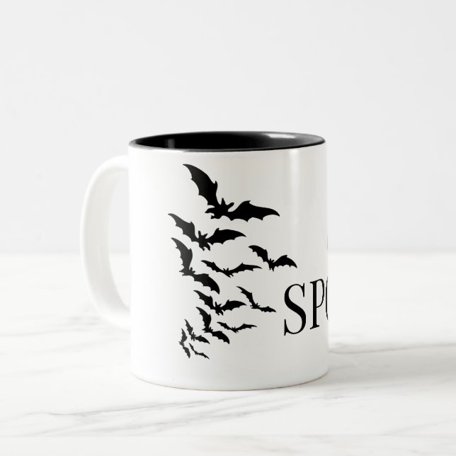 Halloween-Tasse Zweifarbige Tasse (Vorderseite Links)