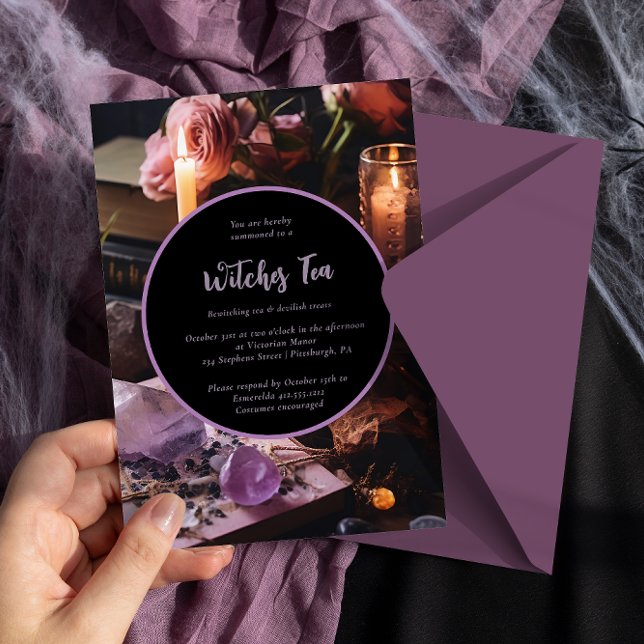 Halloween Tea-Party Einladung zwitschern (Witches Tea Halloween Invitation)