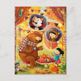 Halloween Tea Party Postkarte