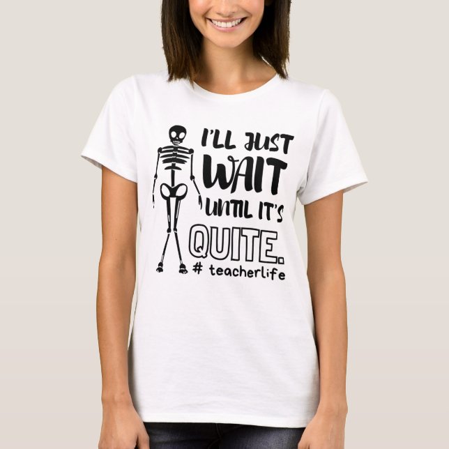 Halloween Teacher Fall Lehrer T-Shirt (Vorderseite)