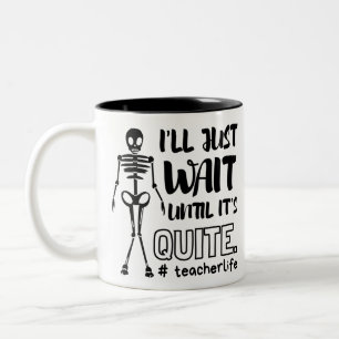 Halloween Teacher Fall Lehrer Zweifarbige Tasse