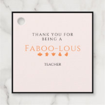 Halloween Teacher Gift Tag, Boo, Geist, Rosa