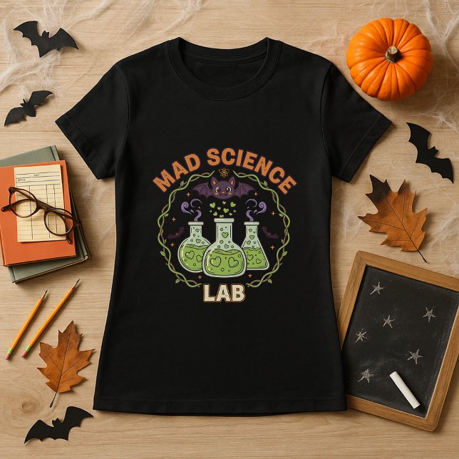 Halloween Teacher Mad Science Labrador Spooky Chem T-Shirt (Von Creator hochgeladen)