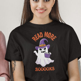Halloween Teacher Read More Books Ghost  T-Shirt