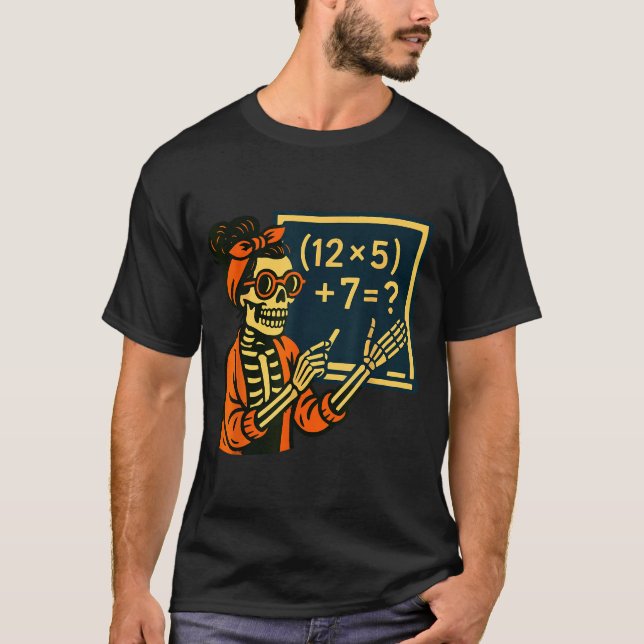 Halloween Teacher Six Seven Meme 6 7 Skeleton Soky T-Shirt (Vorderseite)